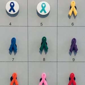 Awareness Ribbon Shoe Charms