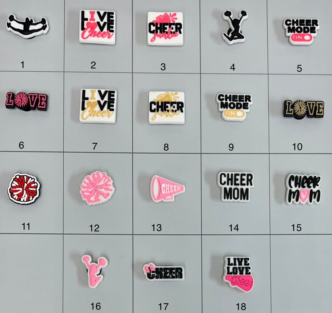 Cheer Cheerleader Cheerleading Shoe Charms Etsy