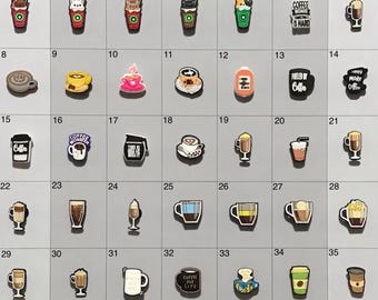 Coffee Shoe Charms Coffee Board 1 Compatiable With Crocs and Croc Like Product