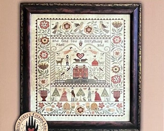 And God Saw Sampler - Teresa Kogut - Cross Stitch Booklet - Pattern Only