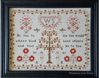Kind & True - Pineberry Lane - Cross Stitch Chart - Pattern Only