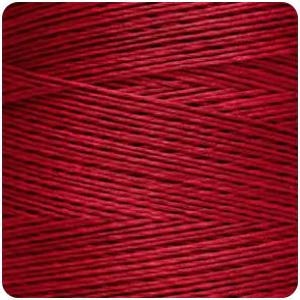 May include: Close-up of a spool of red thread. The thread is tightly wound, showing a textured surface. The color is a deep, vibrant red, with subtle variations in tone. The thread appears to be made of a natural fiber.