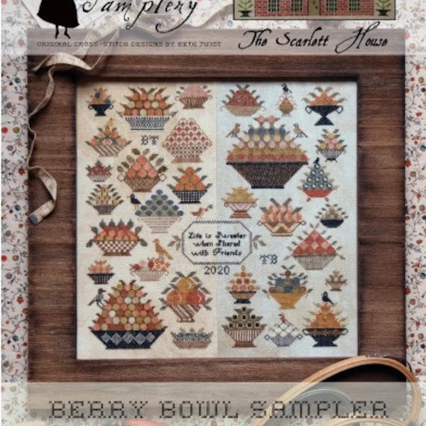 Berry Bowl Sampler - Heartstring Samplery - Cross Stitch Chart - Pattern Only