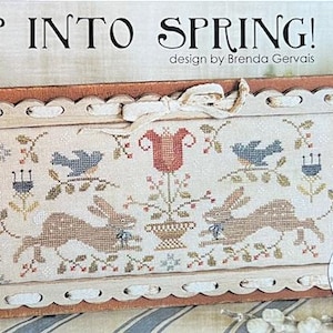 Hop Into Spring - With Thy Needle & Thread - Cross Stitch Chart - Pattern Only