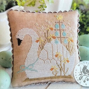 Spring Swan - With Thy Needle & Thread - Cross Stitch Chart - Pattern Only