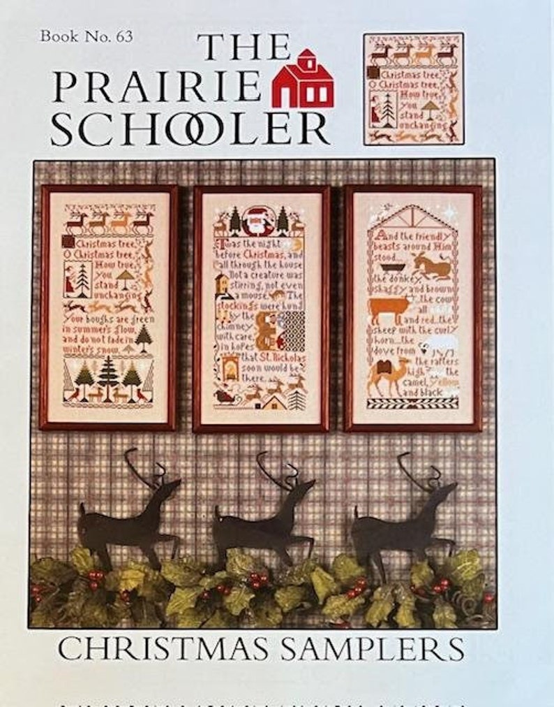 Christmas Samplers the Prairie Schooler Book No. 63 Cross Stitch Chart