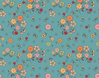 Autumn Floral Cotton Fabric: Wide Back Quilt Material
