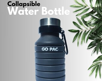 COLLAPSIBLE WATER BOTTLE, Compact & reusable, backpacking products, 500ml bottle, flight accessories, Travel products, Camping bottle