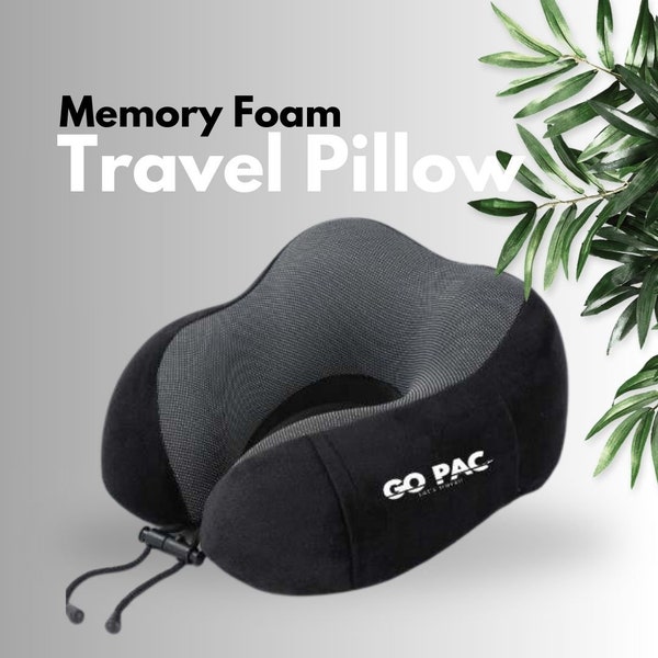 MEMORY FOAM TRAVEL Pillow, Travel Products, Flight aid, Comfortable Pillows, Neck Pillow, Backpacking items, Holiday accessories, Sleep aid