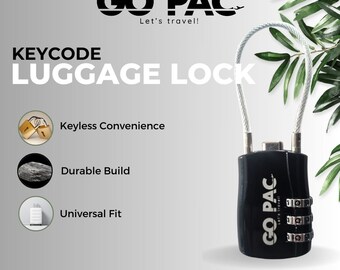 KEYCODE LUGGAGE LOCK, Travel Products, Secure & Durable, Holiday items, Backpacking items, Travel planning, Luggage accessories, Locker lock