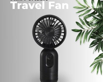 MINI PORTABLE FAN, Travel Fan, Tech accessories, Travel accessories, Electrical fan, Rechargeable battery, Mini battery fan, camping product