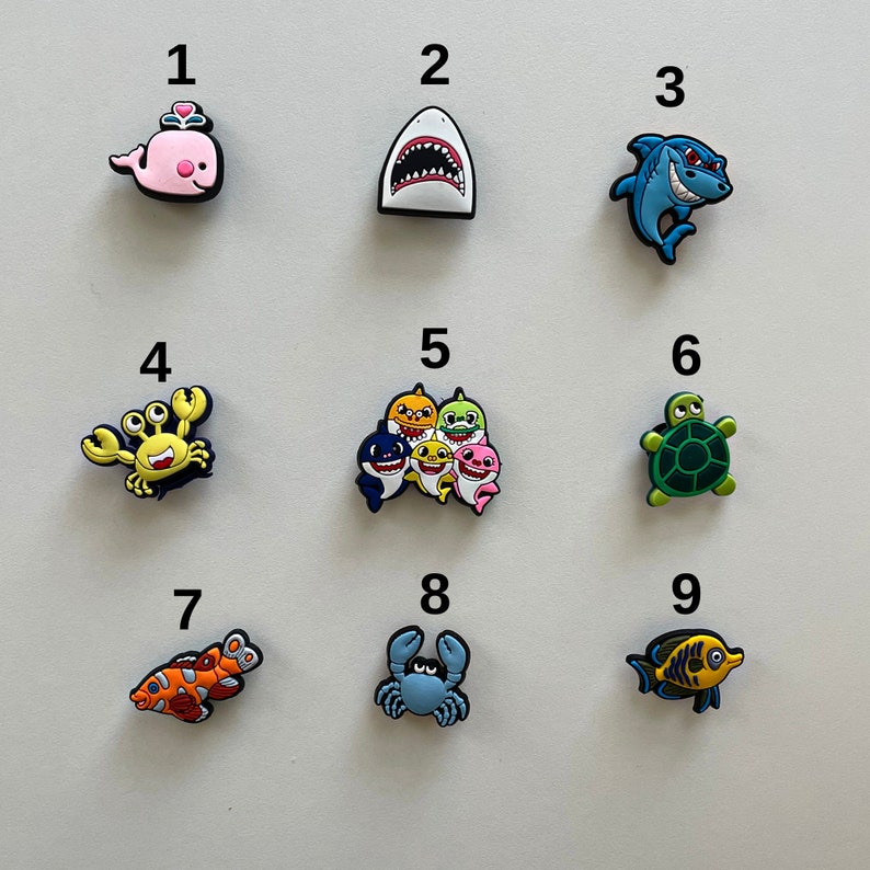 Underwater Animal Croc Charm, Jibbitz for Crocs Nemo Croc Charms, Sea