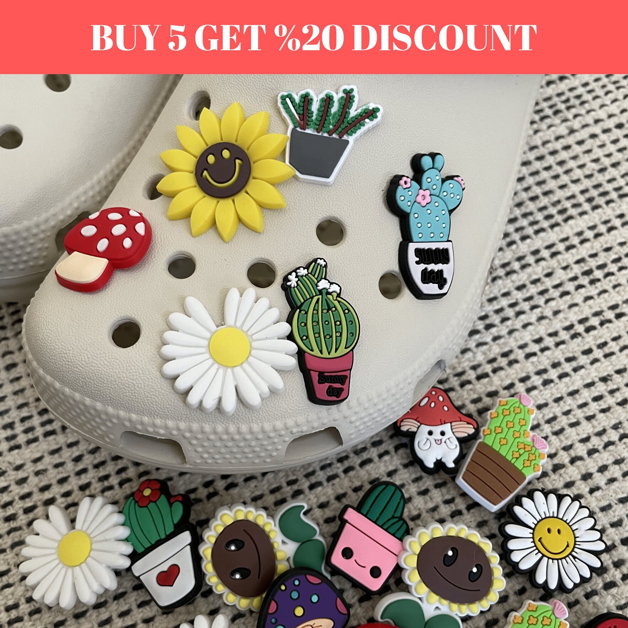 3D Food Croc Charms Designer DIY Broccoli Fruit Anime Shoes