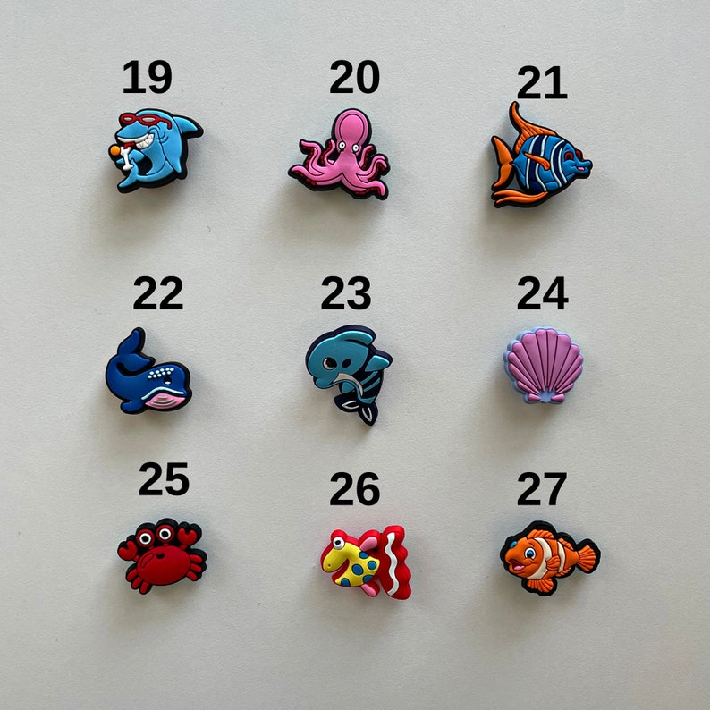 Underwater Animal Croc Charm, Jibbitz for Crocs Nemo Croc Charms, Sea