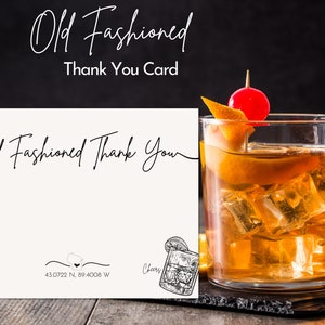 Einladungskarte Wisconsin Brandy Old Fashioned Card Dankeskarte Brandy Old Fashioned Glass Note Card Korrespondenz Heimatstadt State Pride