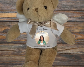 Angel Wing Teddy Bear: Memorial Keepsake with Voice Recorder