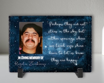 Personalized Memorial Photo Slate: Remembrance Gift