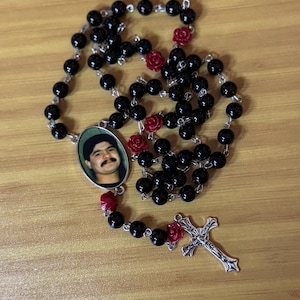 New Picture Custom Rosary, Personalized Rosary with picture Keepsake, Memorial Gift, Catholic Rosary Necklace, Rosario con photo