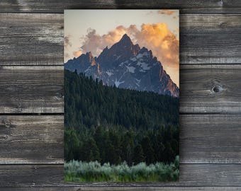 Grand Teton Sunset Metal Print: Wyoming Landscape Photography