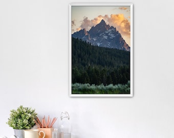 Grand Teton Sunset Print: Wyoming Mountain Landscape Photography