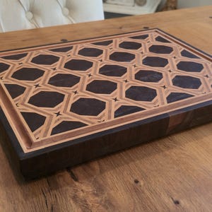 Handmade End Grain Cutting Board - &quot;Woven&quot; Pattern