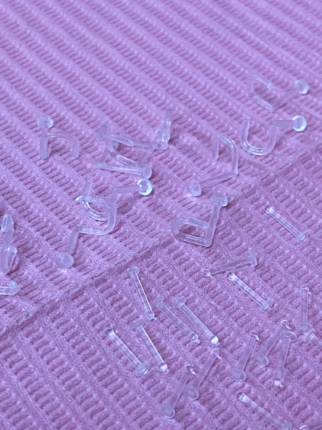 Clear Plastic Retainer Corkscrew/ Bone Nostril 18G Etsy