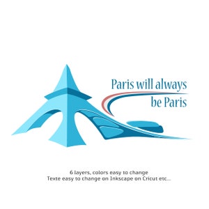 Paris will always be Paris design layered vector svg, cdr, ai, png, jpg