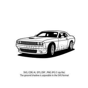 Dodge Challenger Svg - Etsy