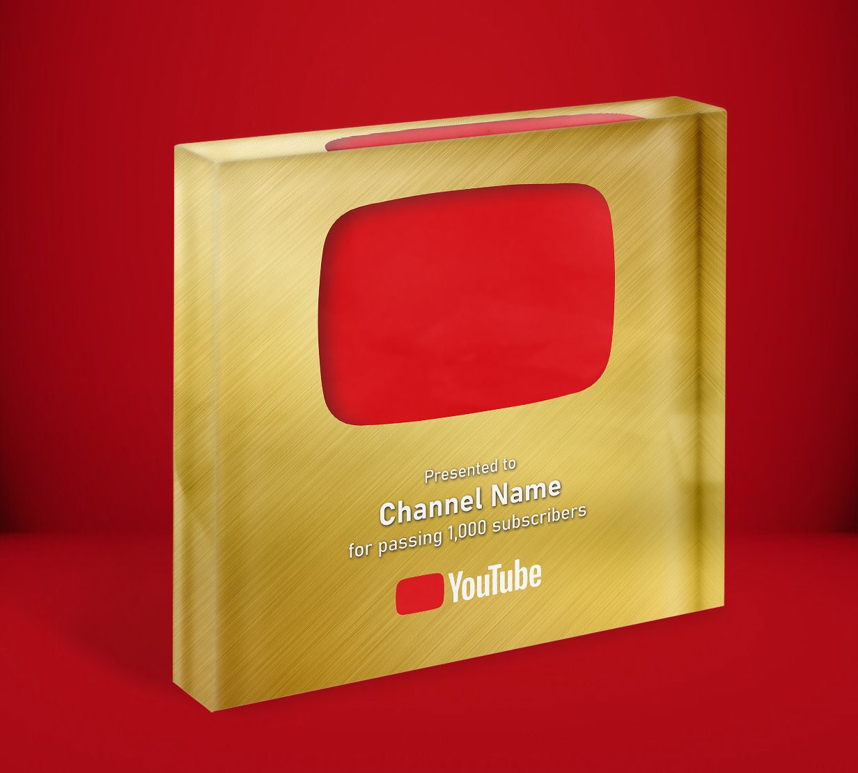 Creator Award play button for channels that surpass a milestone of  subs