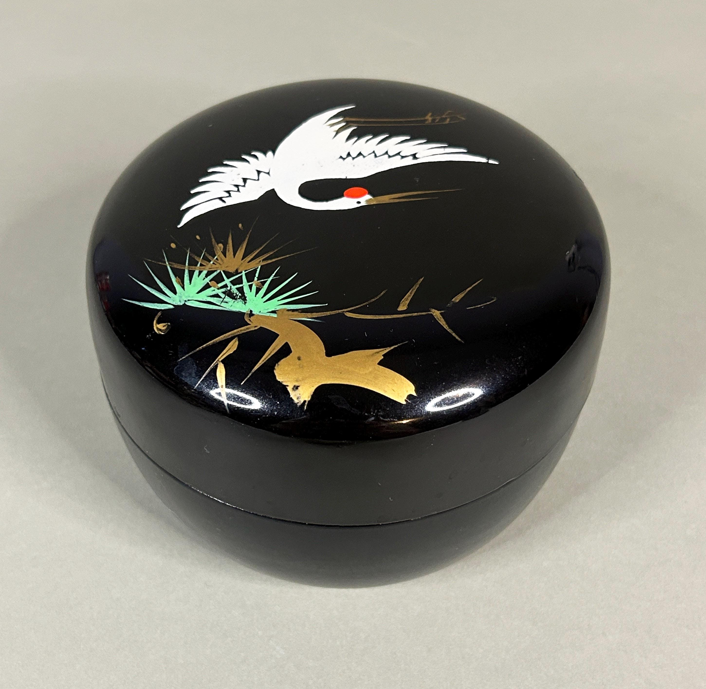 Japan Lacquer Box With Cranes - Etsy