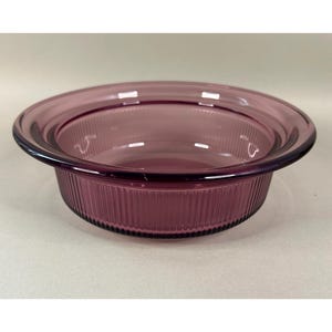 vintage corning ware vision, cranberry, 24oz casserole, v-30-b