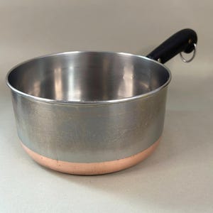 vintage revere ware, 7.25" pot, 2 quart, 1801 copper bottom, no lid