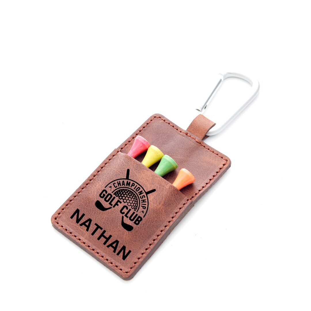 Personalized Leather Golf Bag Tag Custom Golf Accessories Golf Gifts