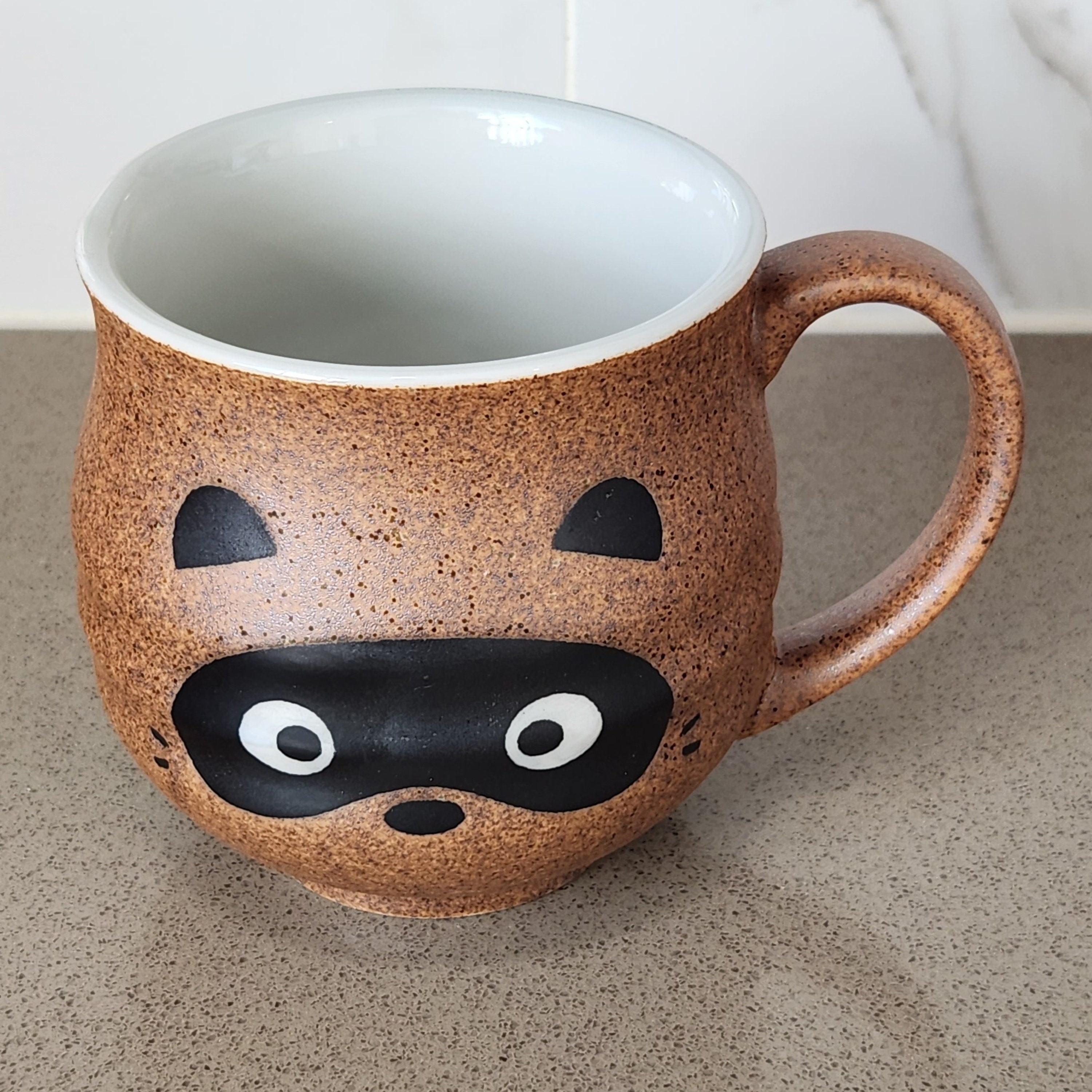 【予約販売品】 Tanuki Japanese Mino Ware Coffee Mug With Handle - Ponta バッグ