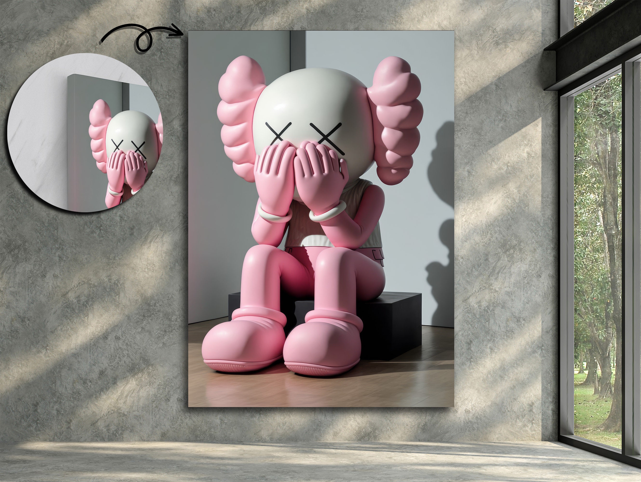 2021 New Arrival Popular Street Art Sitting Anime Action Figure Kaws Statue  - China Kaws Statue and Kaws price