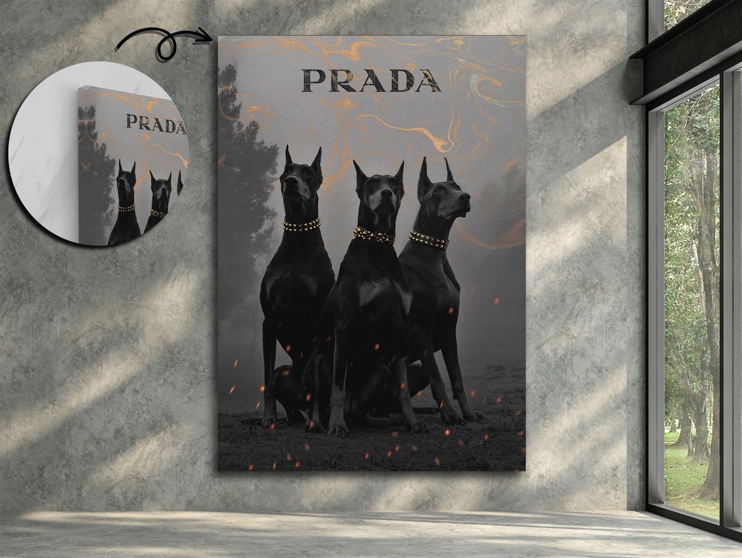 Doberman Pinscher Wall Art Doberman Poster Luxury Fashion Etsy