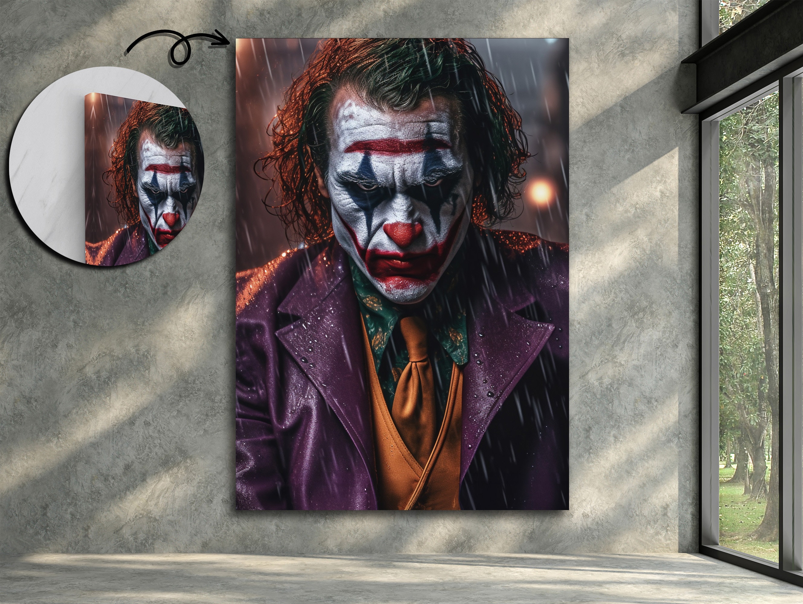 Zabarella - Quadro Joker vintage, tela stampata su telaio, Pop Art,  decorazione murale per salotto, camera, 60 x 90 cm : : Casa e  cucina