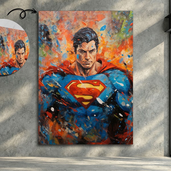 Superman wall Art Etsy