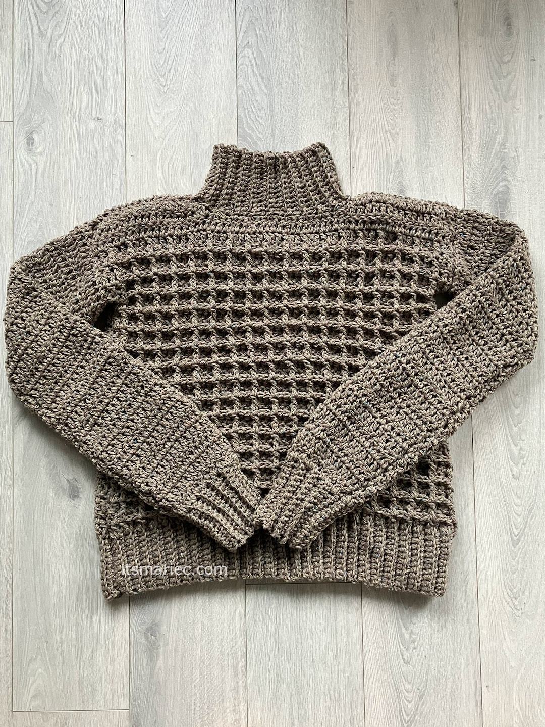 The Waffle Stitch Sweater / Pullover - Crochet Pattern - Etsy