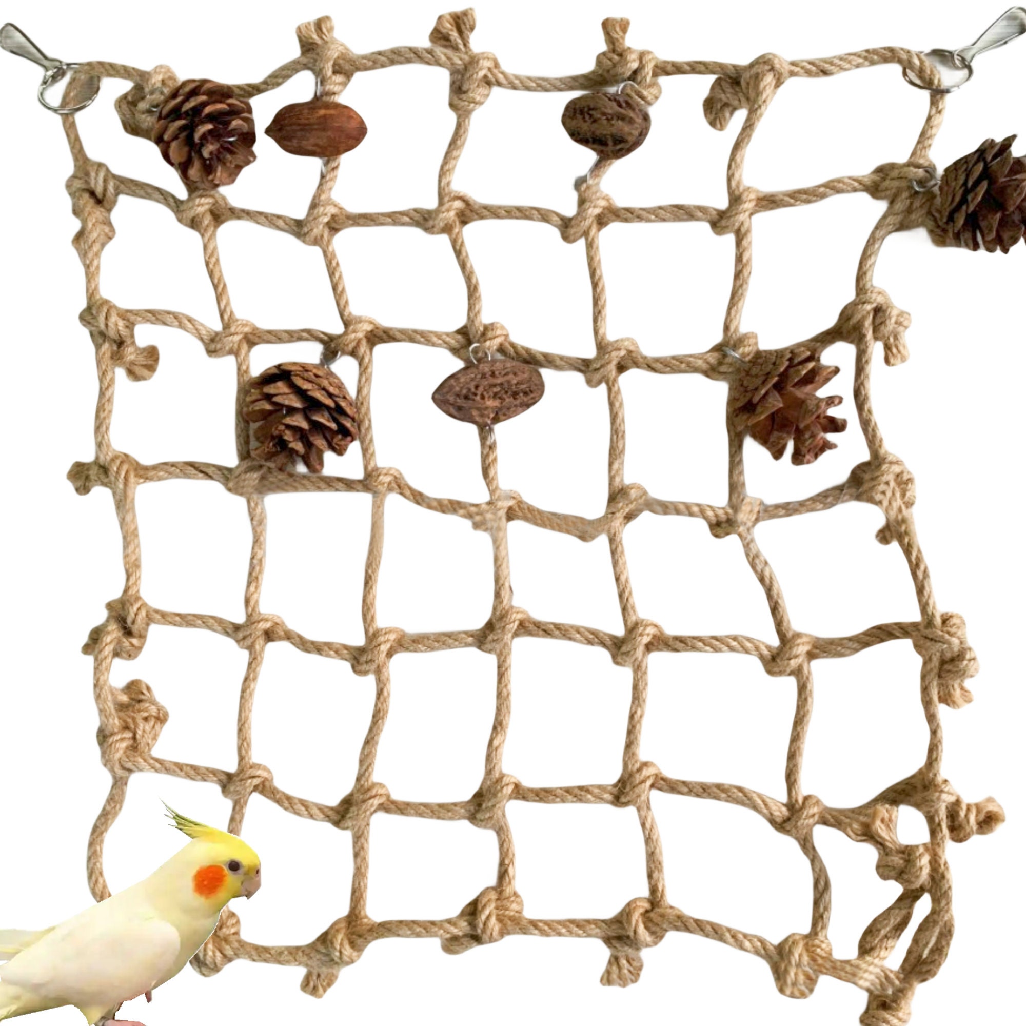 Mygeromon bird rope perch for parrots, cockatiels, parakeets, budgie cages  comfy birds colorful rope perches toy (