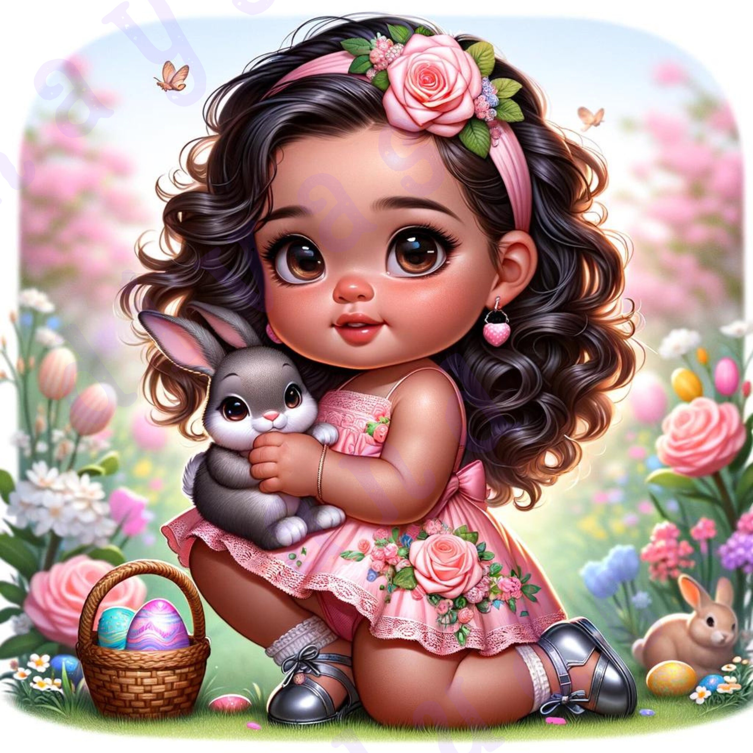 5 PNG Bundle in Chibi Style, Digital Art Print, Wall Art, Ai-generated ...