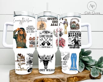 Envoltorio para vaso de 40 oz de Lainey Wilson, diseño de música country (PNG, JPG, PDF)
