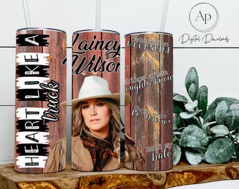 Lainey Wilson Lyrics Tumbler Wrap, PNG, JPG, PDF (Digital Download)
