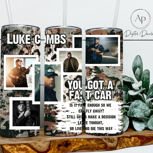 Luke Combs Tumbler Wrap, Luke Combs Lyric Tumbler Design, Tumbler Wrap for Sublimation, PNG Download Tumbler Wrap, Luke Combs PNG File