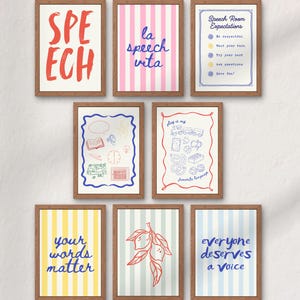 SLP La Dolce Vita Digital Prints Bundle | Italian Summer Speech Therapy, Decor, Clinic, Office, Room Posters | Speech-Language Pathology