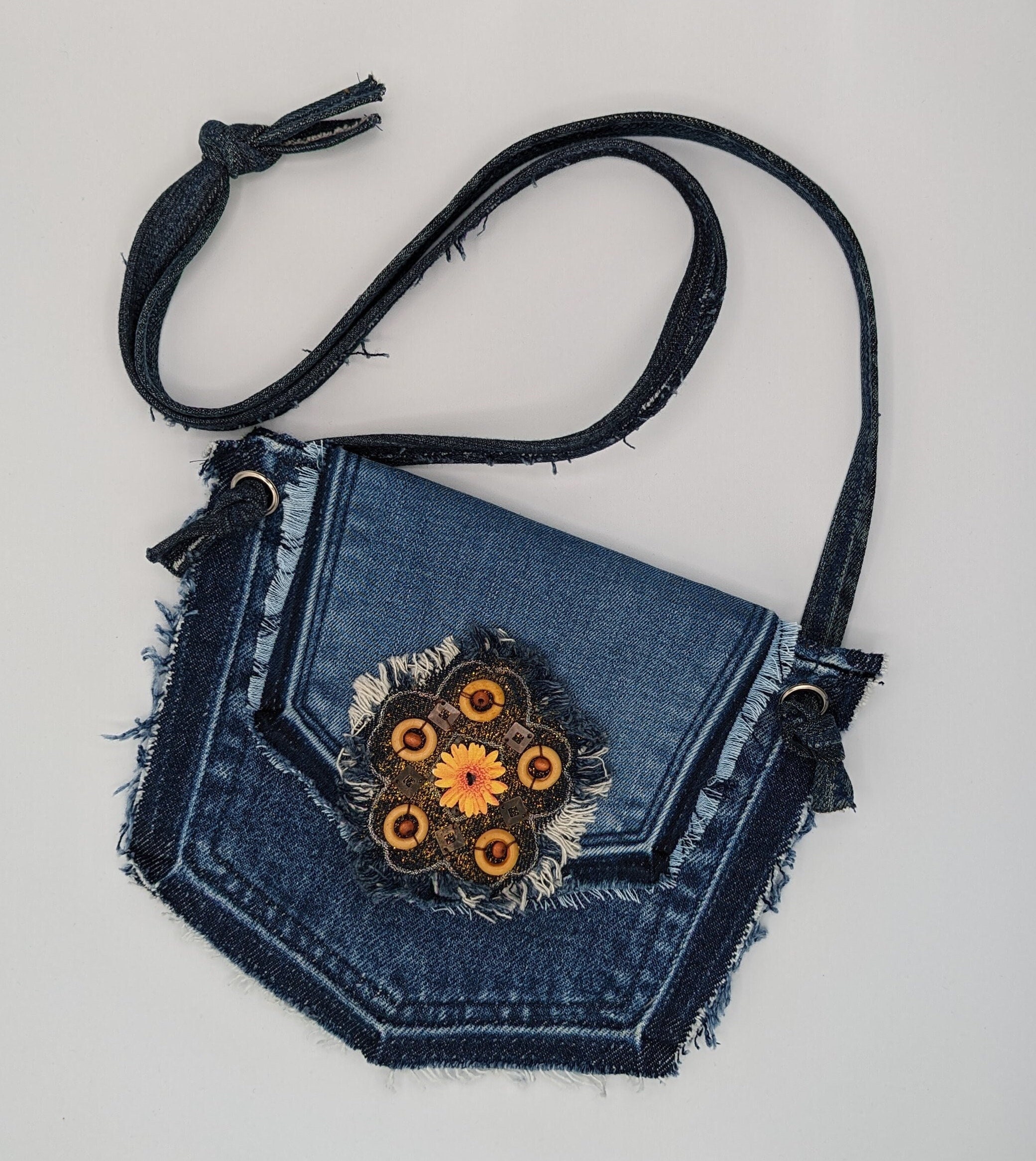 Small denim purse sale