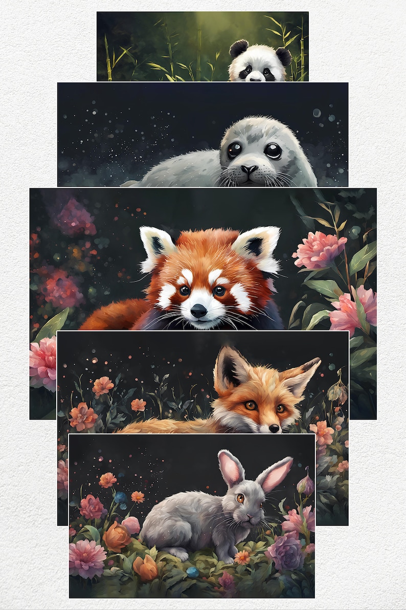 Desktop Wallpaper / Laptop Wallpaper Cute Wild Animals S2 Wallpapers x5