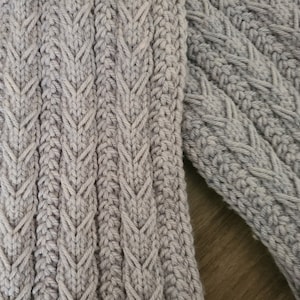 Hand That Rocks the Cable Scarf Knitting Pattern