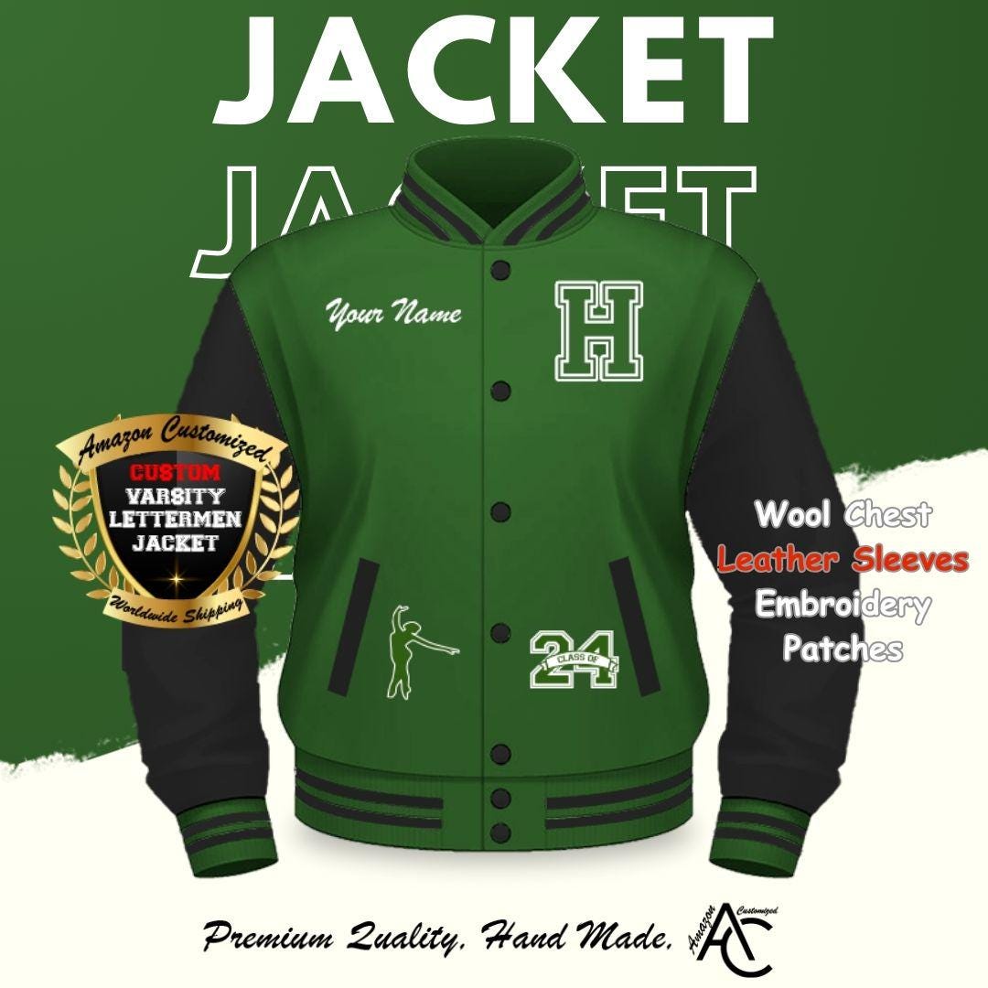 Custom Fashion Varsity Raglan Sleeves Letterman Baseball Jacket Stitched Name Number main image 0