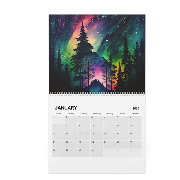 Aurora Borealis Calendar Etsy